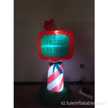 Tiang lampu tiup liburan untuk dekorasi pesta Natal